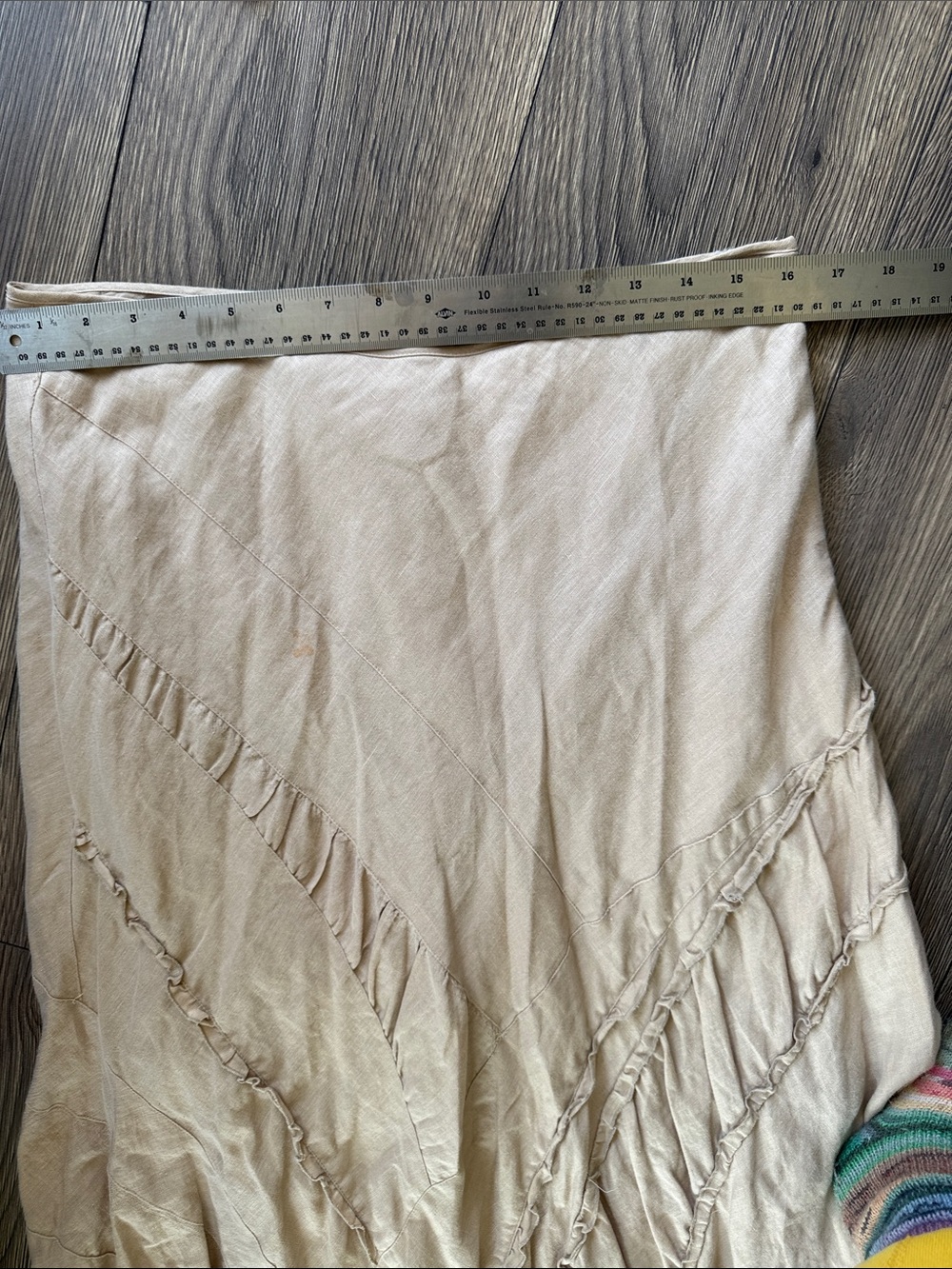 Isabella Bird Women's Linen  maxi Skirt size 12 neutral tan color - Picture 5 of 8